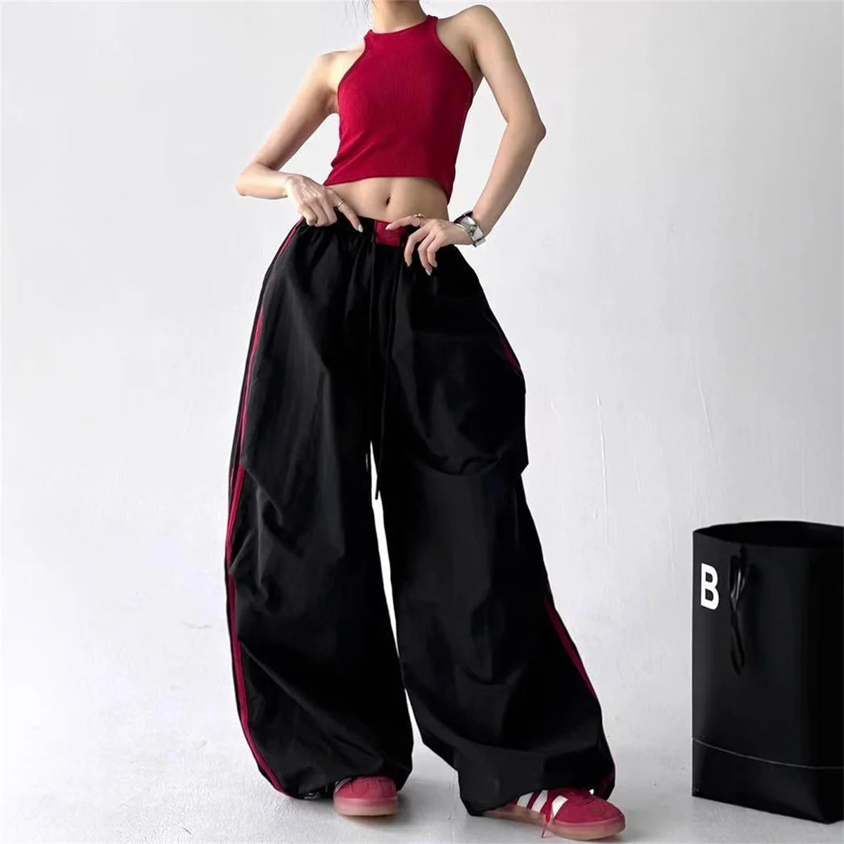 Vintage Y2K Baggy Cargo Joggers