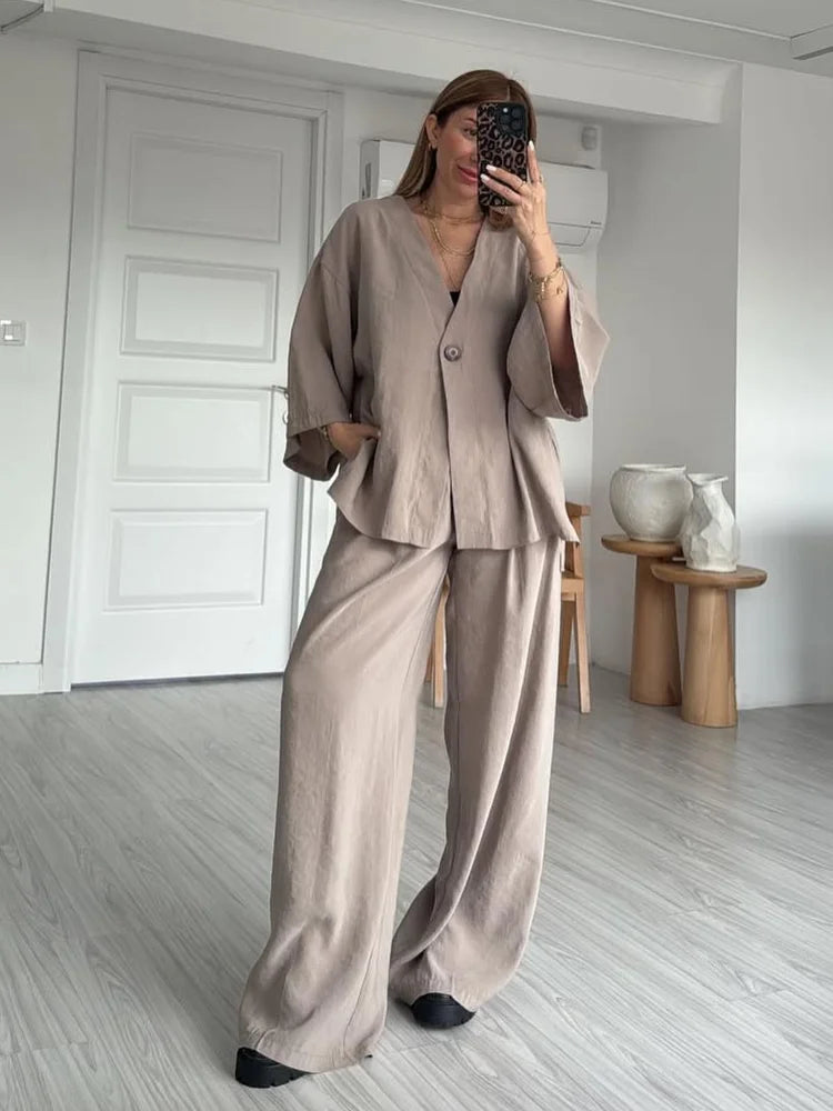 Women’s Oversized Linen & Cotton Set