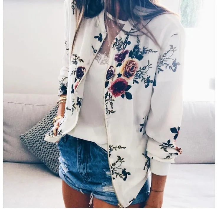Women’s Floral Bomber Jacket