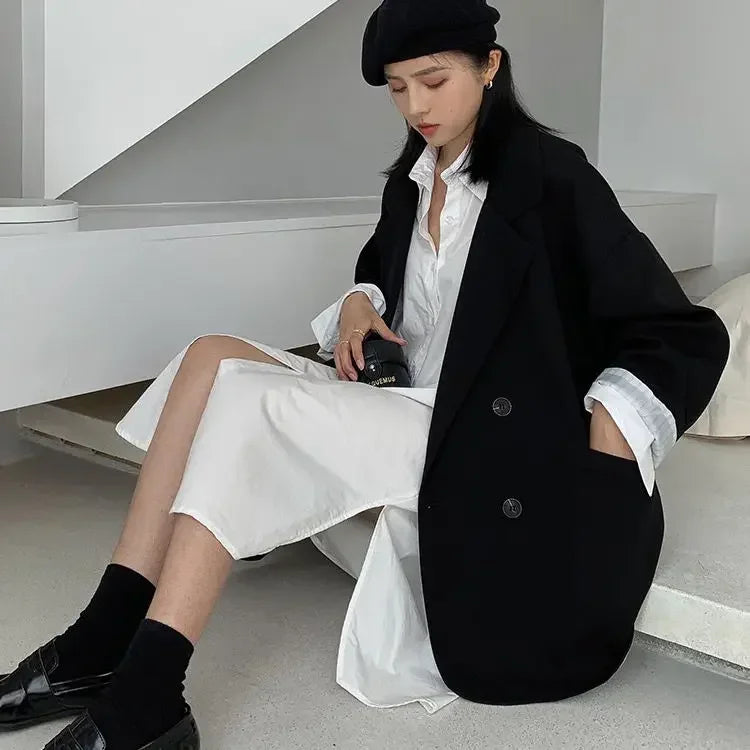 Women’s Vintage Double-Breasted Blazer