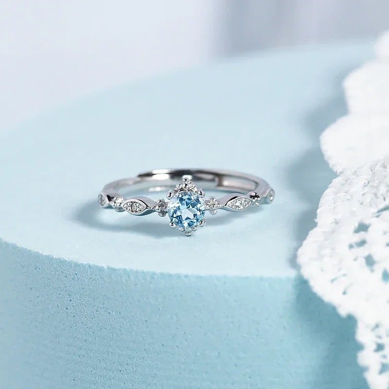 Blue Zircon Open Rin