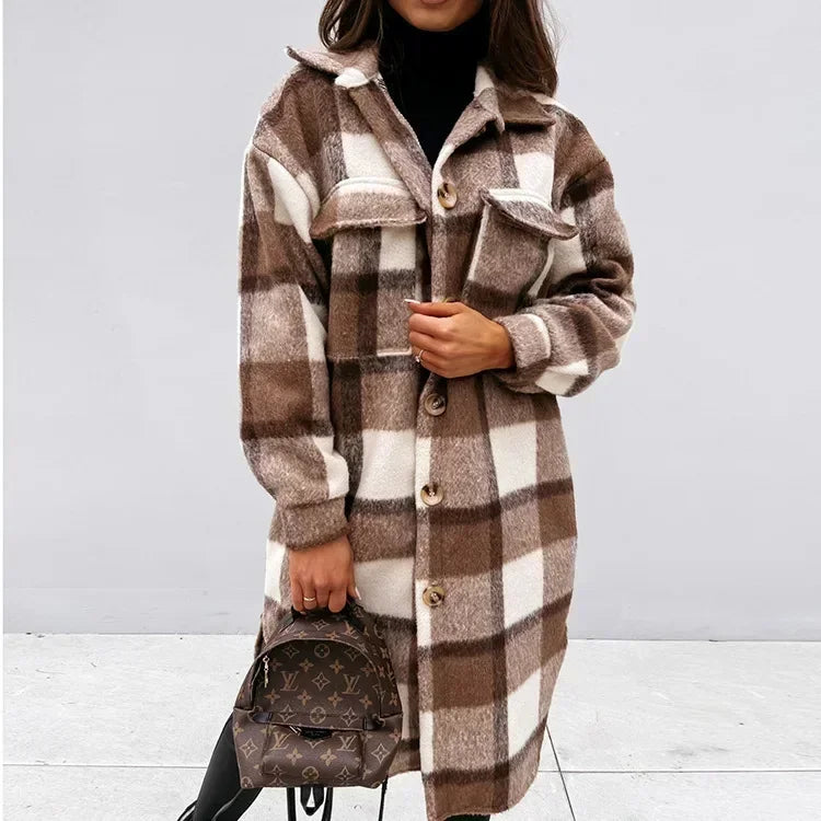 Women’s Plaid Trench Coat