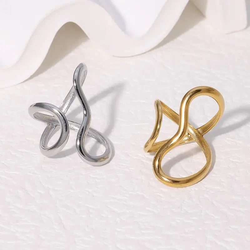 18K Gold Plated Waterproof Open Ring