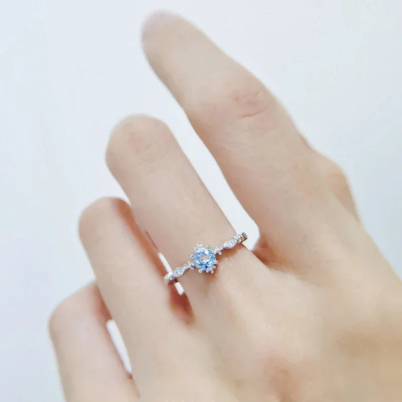 Blue Zircon Open Rin