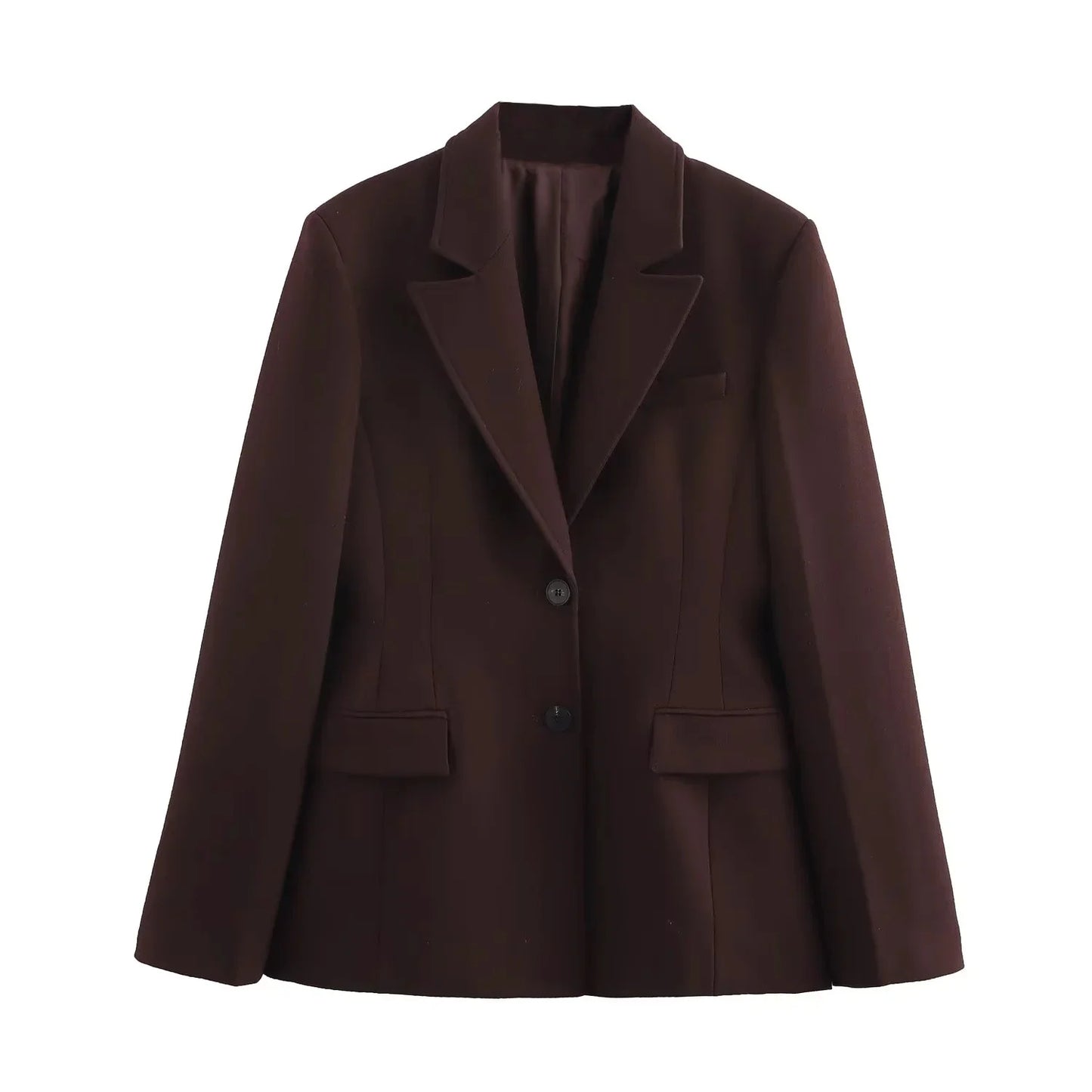 Brown Elegant Office Suit Set