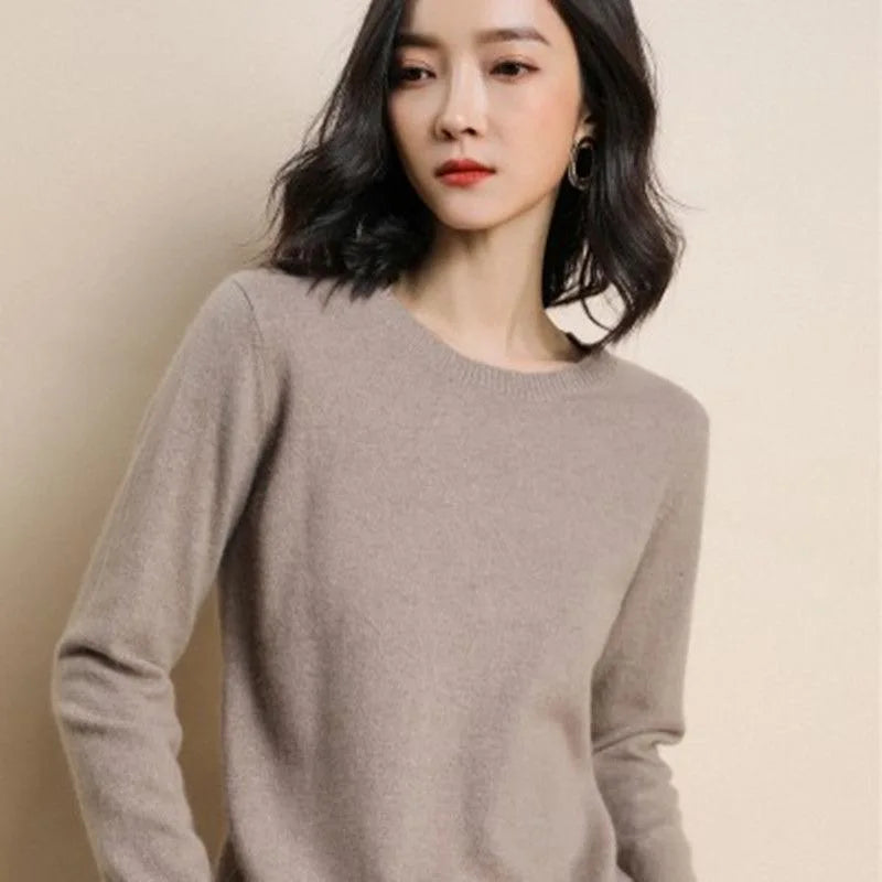 Basic O-Neck Knit Pullover Sweater