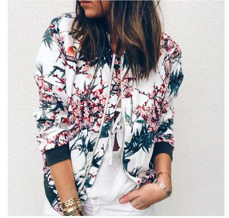 Women’s Floral Bomber Jacket