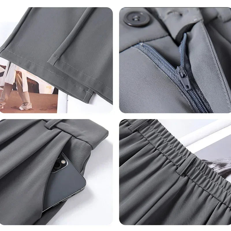 High Waist Wide-Leg Suit Trousers