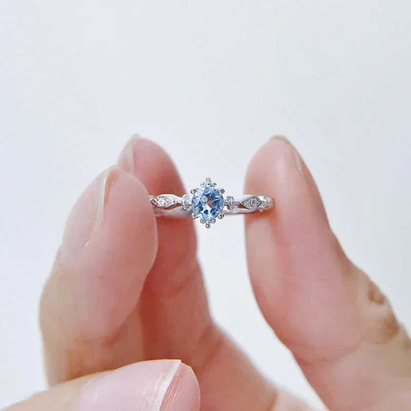 Blue Zircon Open Rin