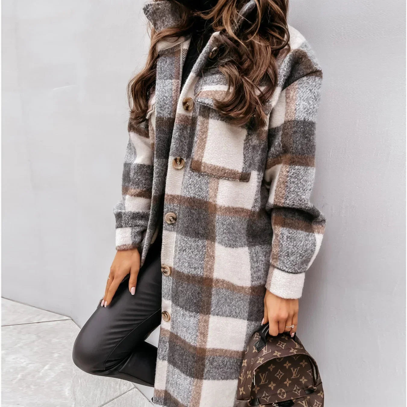 Women’s Plaid Trench Coat