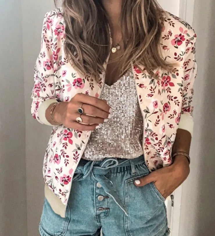 Women’s Floral Bomber Jacket