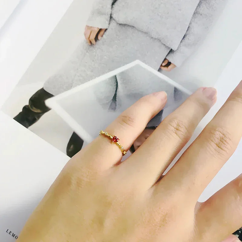Red Love CZ Ring