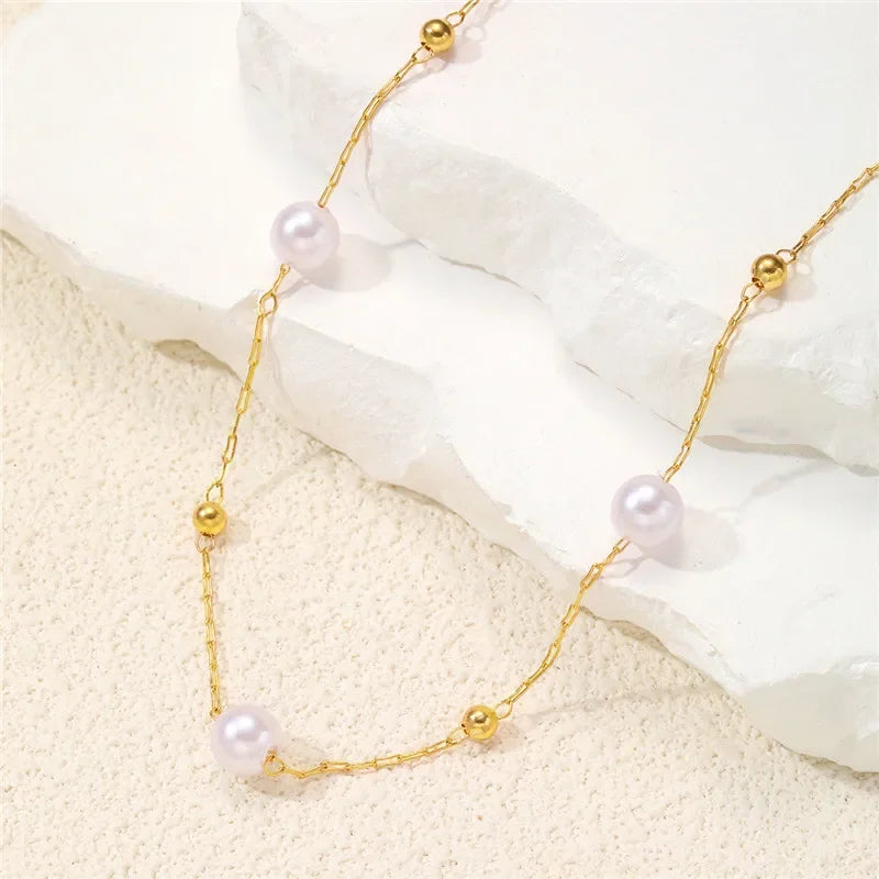 Minimalist Pearl Necklace