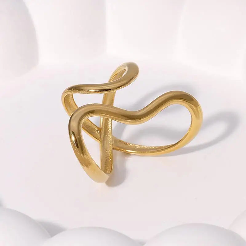 18K Gold Plated Waterproof Open Ring