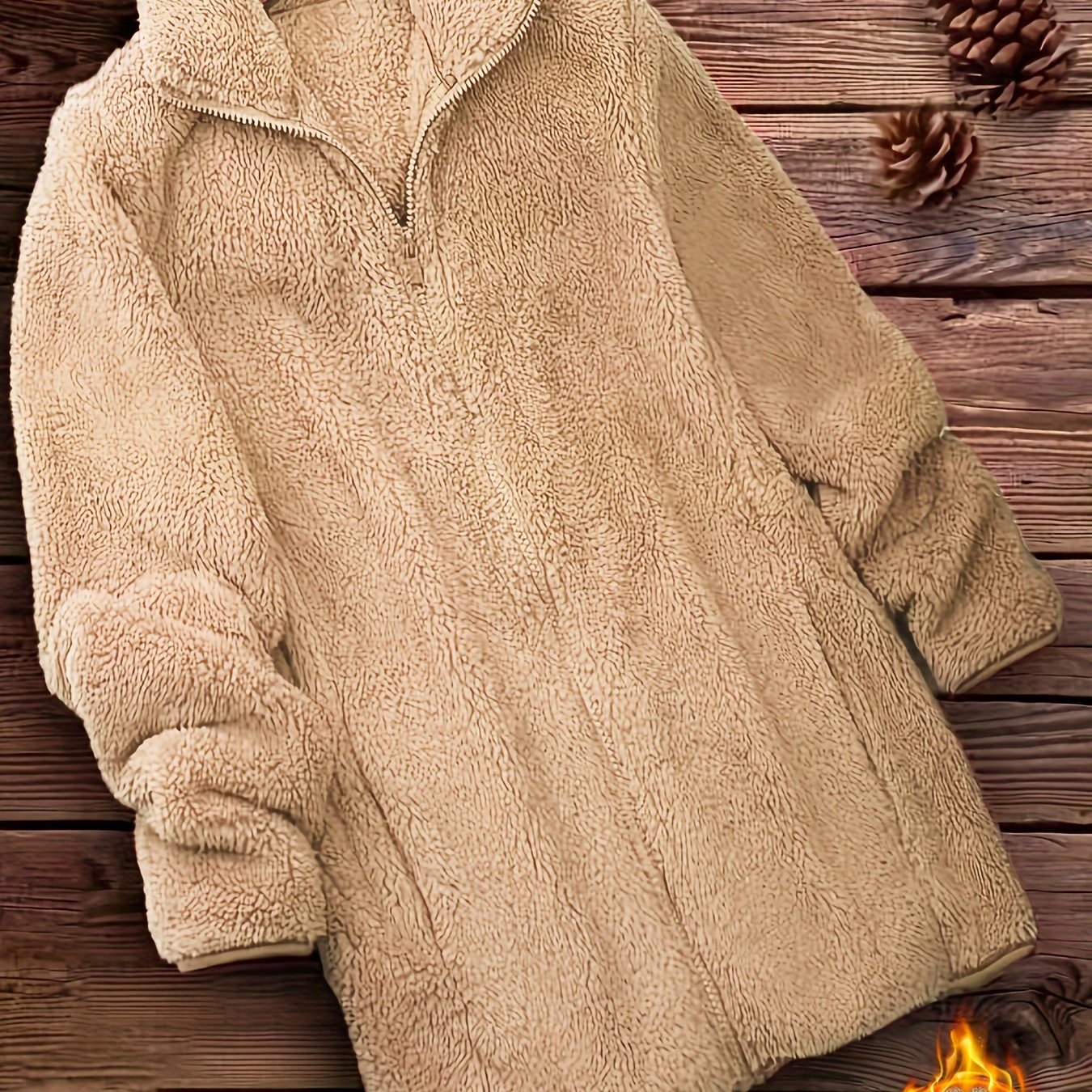 Women’s Solid Teddy Coat