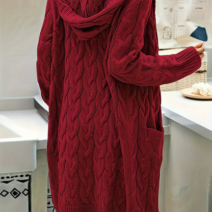 Open Front Cardigan Sweater with Pockets