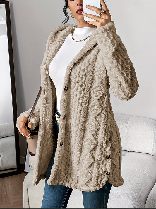 Women’s Jacquard Hooded Cardigan