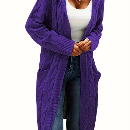 Open Front Cardigan Sweater with Pockets