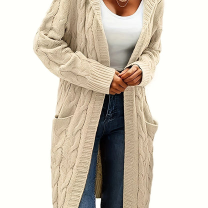 Open Front Cardigan Sweater with Pockets