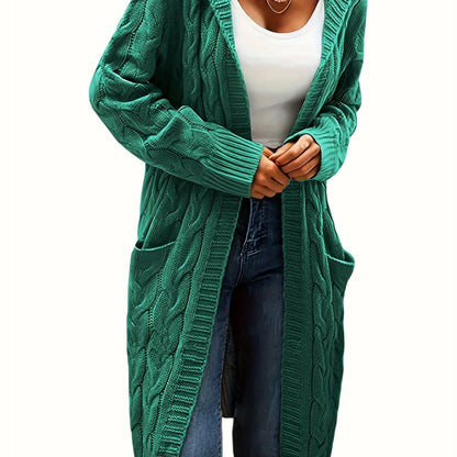 Open Front Cardigan Sweater with Pockets
