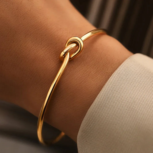 Vintage Woven Stainless Steel Statement Bracelet