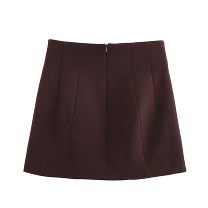 Brown Elegant Office Suit Set