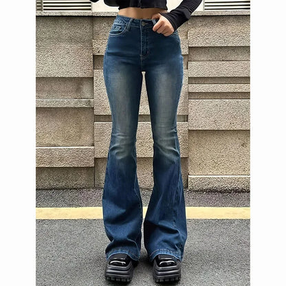 High Waist Stretchy Flared Jeans