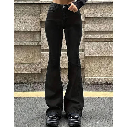 High Waist Stretchy Flared Jeans
