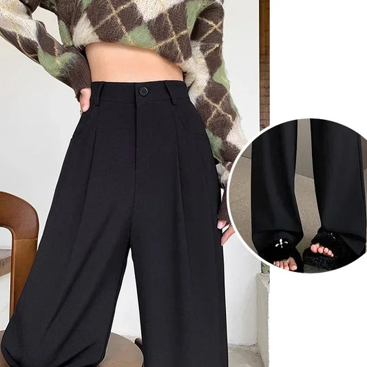 High Waist Wide-Leg Suit Trousers