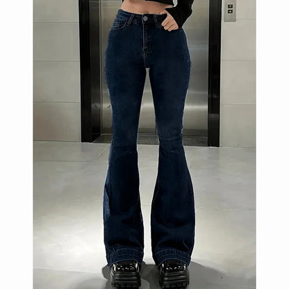 High Waist Stretchy Flared Jeans