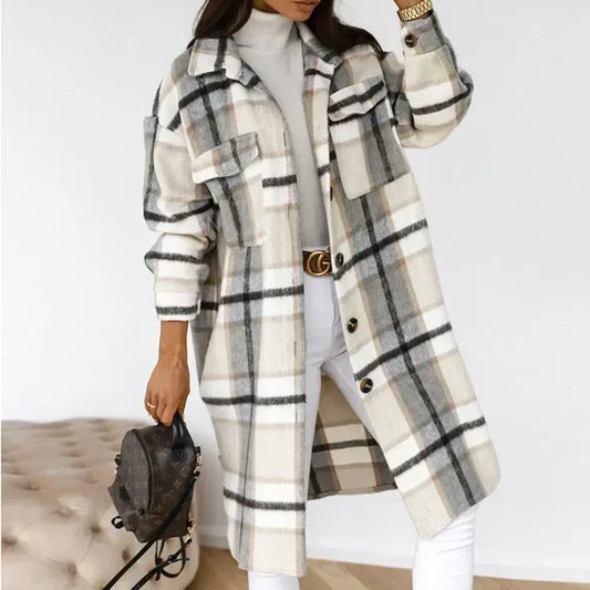 Women’s Plaid Trench Coat