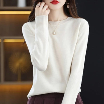 Basic O-Neck Knit Pullover Sweater