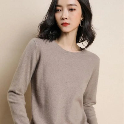 Basic O-Neck Knit Pullover Sweater