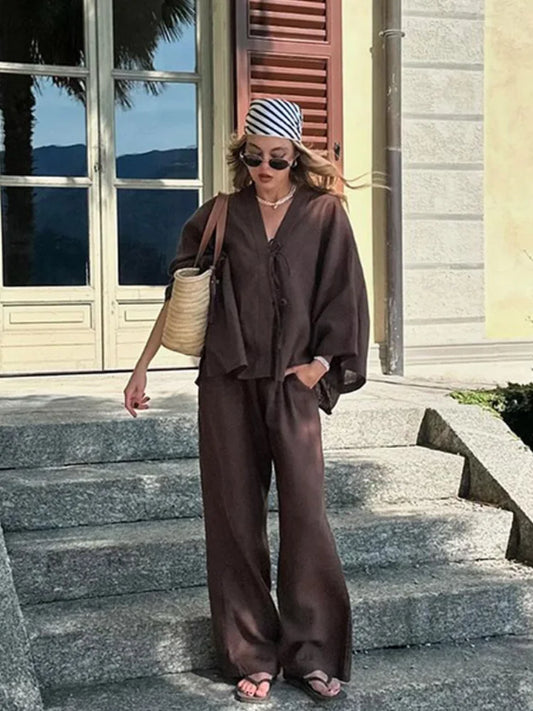Women’s Oversized Linen & Cotton Set