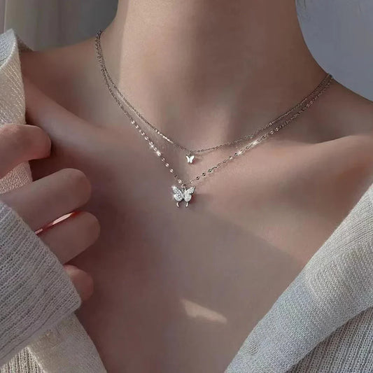 Sparkling Butterfly Necklace