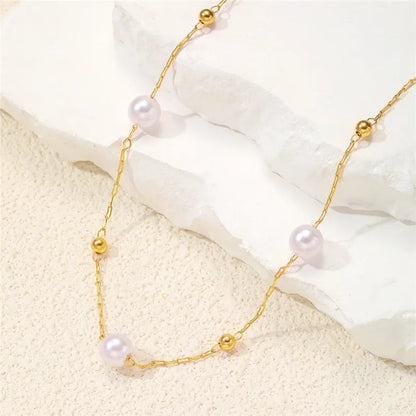 Minimalist Pearl Necklace