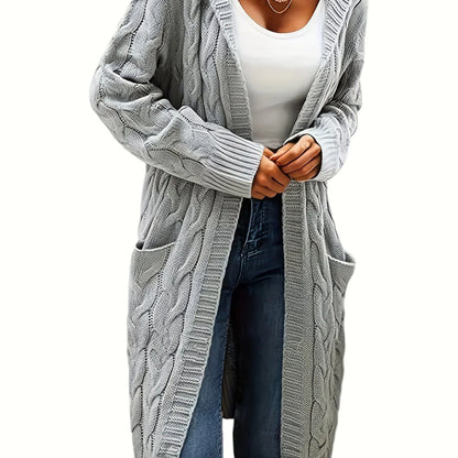 Open Front Cardigan Sweater with Pockets