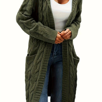 Open Front Cardigan Sweater with Pockets