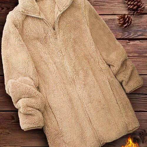 Women’s Solid Teddy Coat
