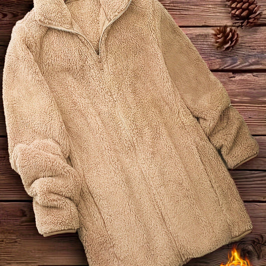 Women’s Solid Teddy Coat