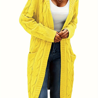 Open Front Cardigan Sweater with Pockets