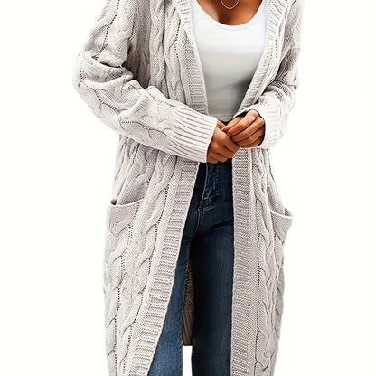 Open Front Cardigan Sweater with Pockets