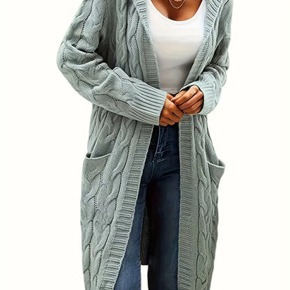 Open Front Cardigan Sweater with Pockets